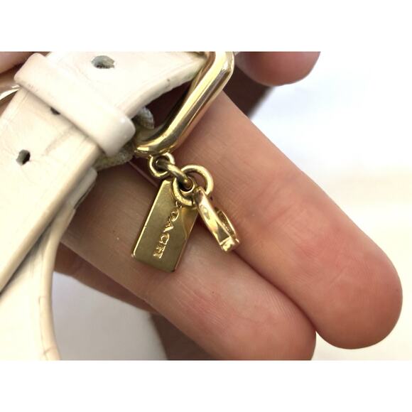 Coach Chain Wedge Heels – White Open Toe (Women’s 8) - Picture 6 of 14